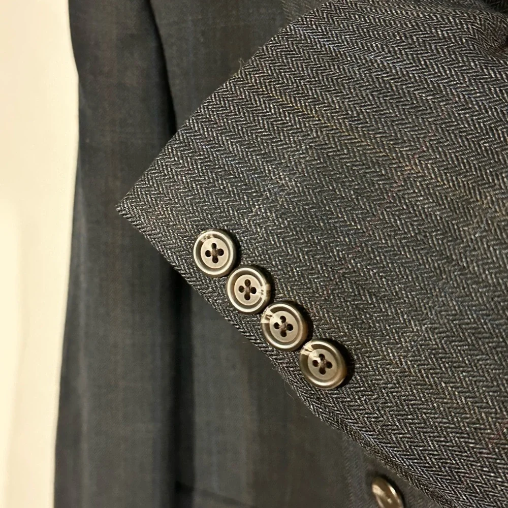 90’s LAUREN Ralph Lauren Wool Blazer Made in Canada gray Plaid 44R